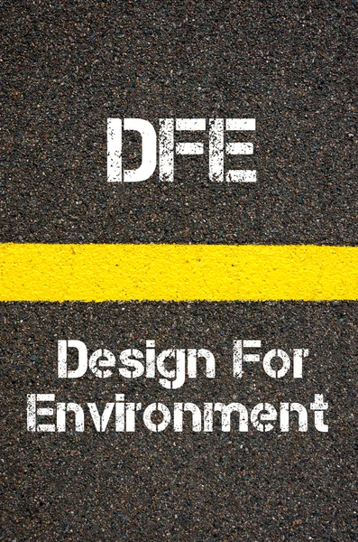 Geschäftsakronym dfe design für Umwelt — Stockfoto