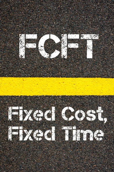 Geschäftsakronym fcft Fixkosten, feste Zeit — Stockfoto