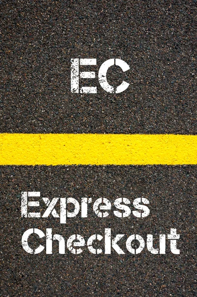 Business Acronym EC Express Checkout — Stock Photo, Image