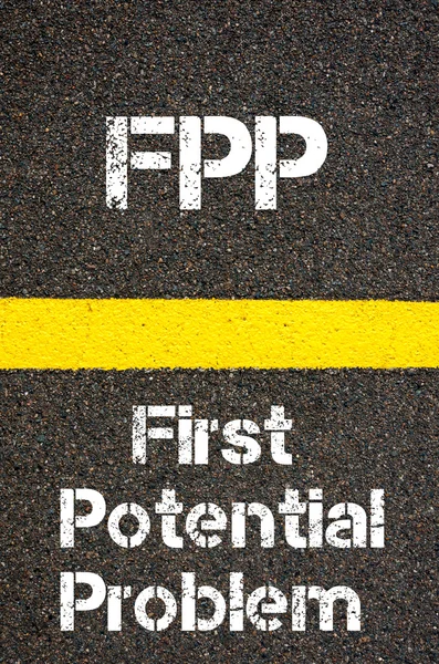 Business Acronimo FPP Primo potenziale problema — Foto Stock