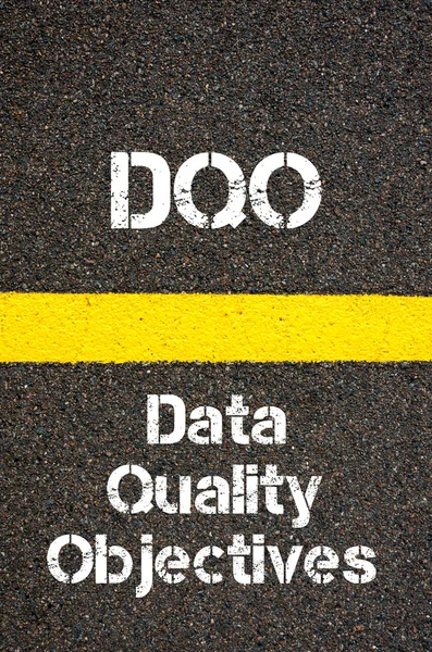 Forretningsnavn DQO Datakvalitetsmål – stockfoto