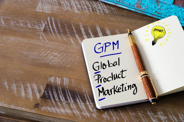 Förkortningen Gpm Global produktmarknadsföring — Stockfoto