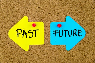 Ok kağıt notlarında Geçmiş ve Gelecek arasındaki ileti