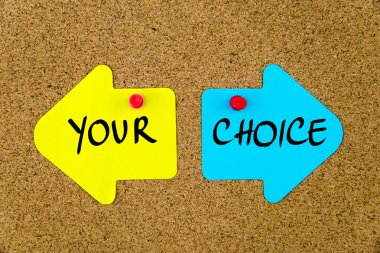 Ok kağıdı notlarında Seçimini Mesajla