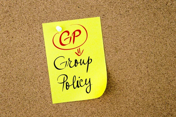 Business Acronym GP Group Policy — Stock Photo, Image
