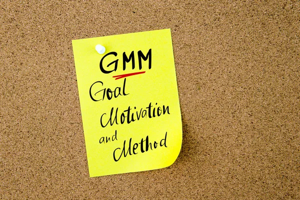 Zakelijk acroniem GMM doel motivatie en methode — Stockfoto