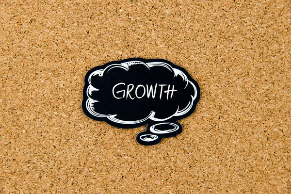 GROWTH written on black thinking bubble — Stock Photo, Image