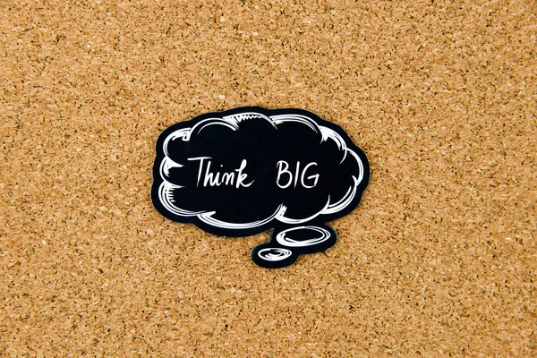 Piensa BIG escrito en la burbuja de pensamiento negro — Foto de Stock