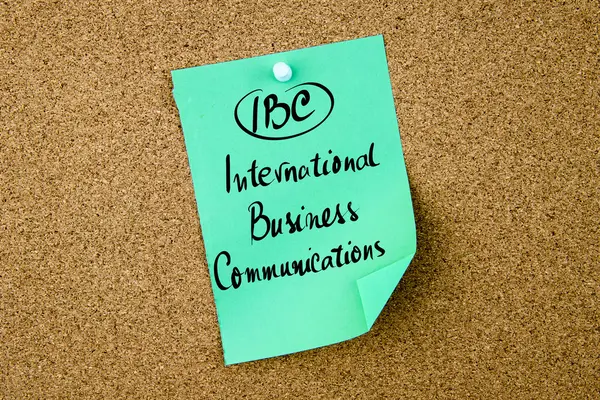 Acrónimo de Negocio IBC International Business Communications —  Fotos de Stock