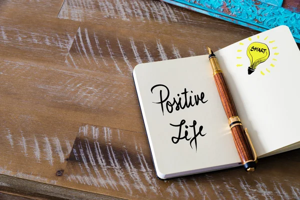 Handgeschriebener Text positives Leben — Stockfoto