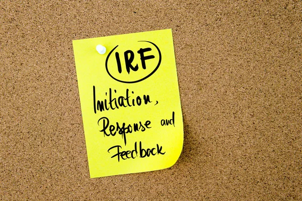 ビジネス略語 Irf 開始、応答とフィードバック — ストック写真