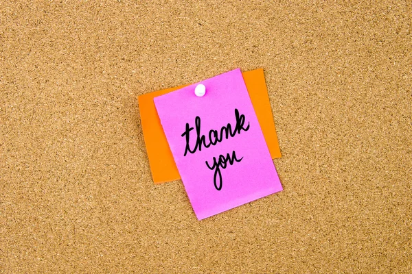 Thank You written on paper note — Stock Photo, Image