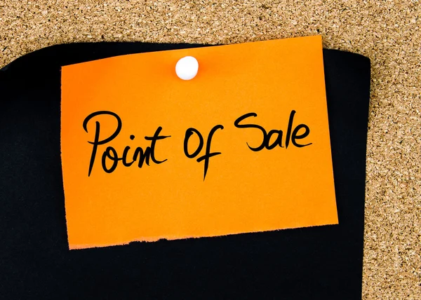 Point Of Sale written on orange paper note — Stock Photo, Image