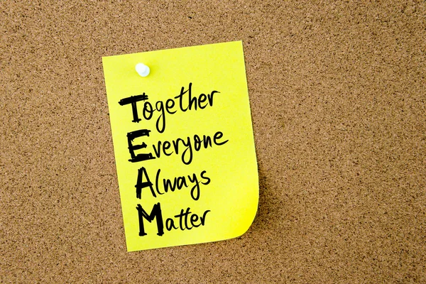 Acrônimo de negócio TEAM as Together Everyone Always Matter — Fotografia de Stock