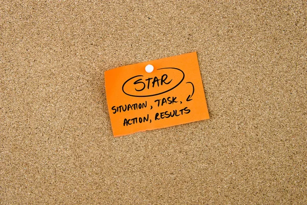 Business Acronym STAR escrito en papel naranja — Foto de Stock