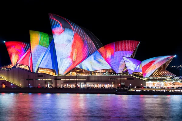 Sydney Opera House under Vivid Sydney Festival. — Stockfoto