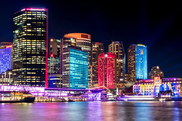 Circular Quay under Vivid Sydney Festival — Stockfoto