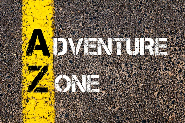 Image conceptuelle de l'acronyme d'affaires AZ Adventure Zone — Photo