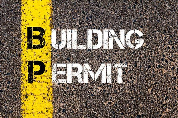 Imagen conceptual del acrónimo comercial BP Building Permit —  Fotos de Stock