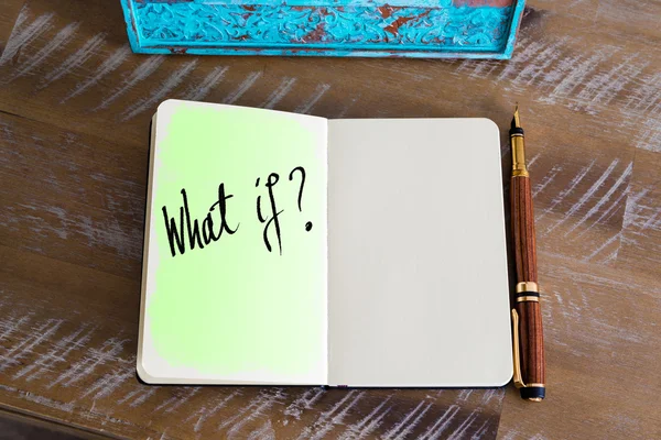 Handschriftliche Frage was wäre, wenn ? — Stockfoto
