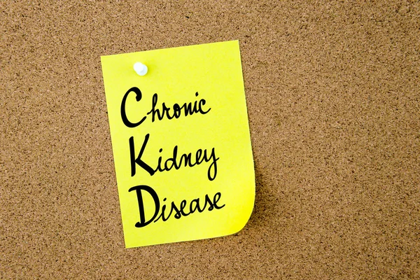 CKD Chronic Kidney Disease written on yellow paper note