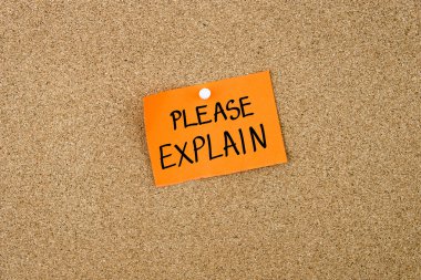 Lütfen turuncu kağıt notüzerine yazılmış açıklayın