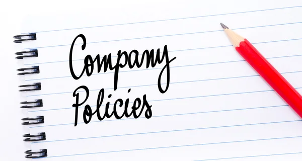 Company Policies written on notebook page — Stock Photo, Image