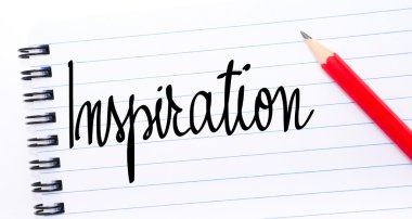 Not defteri sayfa üzerinde yazılı ilham