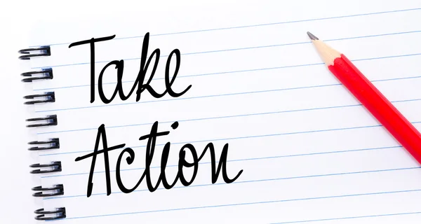 Take Action written on notebook page — Stock Photo, Image