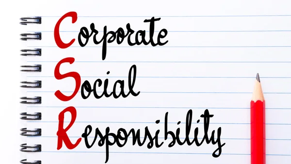 Společenská odpovědnost CSR — Stock fotografie