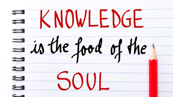 Kennis is het voedsel van de ziel — Stockfoto