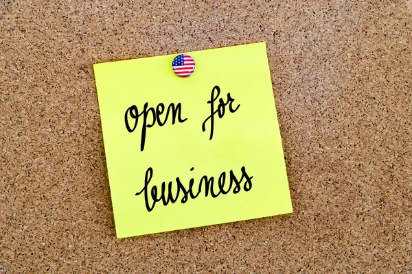 Written text Open For Business