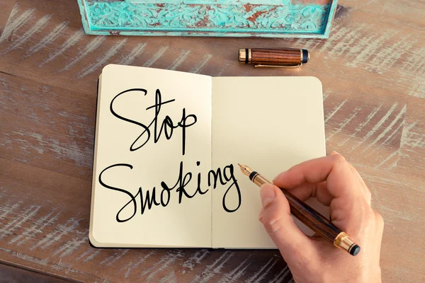 Odręczne notatki Stop Smoking — Zdjęcie stockowe