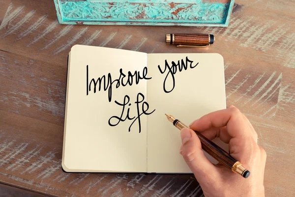 Ručně psaný text zlepšit váš život — Stock fotografie