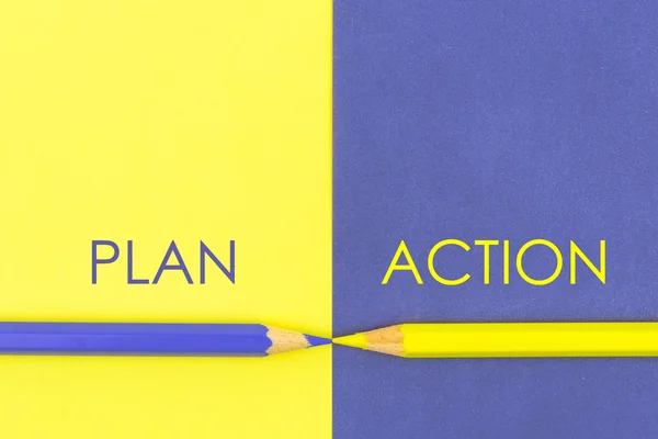 Planera kontra Action kontrast koncept — Stockfoto