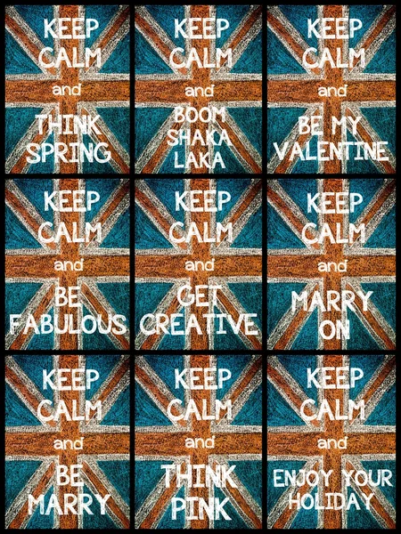 Collage photo de divers messages Keep Calm — Photo