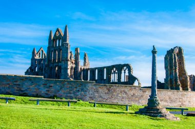 Whitby Abbey North Yorkshire, İngiltere'de