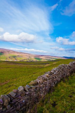 Yeşil kırsal manzara içinde Yorkshire Dales National Park, Amerika Birleşik Devletleri
