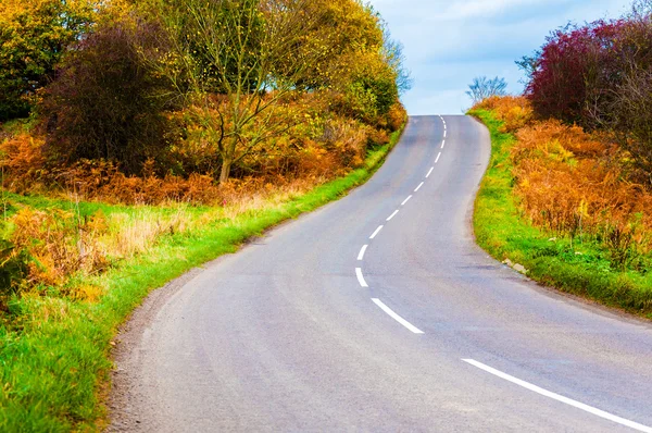 Höstens contryside road i Yorkshire Dales National Park, Storbritannien — Stockfoto