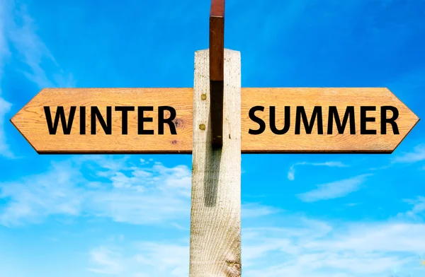 Winter versus Summer — Stock Photo, Image