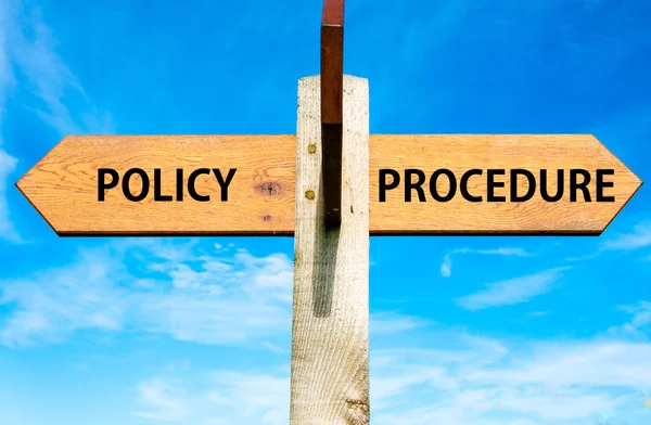 Policy versus Procedure — Stock Photo, Image