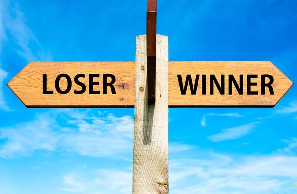 Losser versus winnaar — Stockfoto
