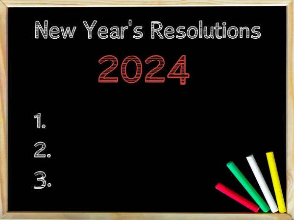 Risoluzioni di Capodanno 2024 — Foto Stock