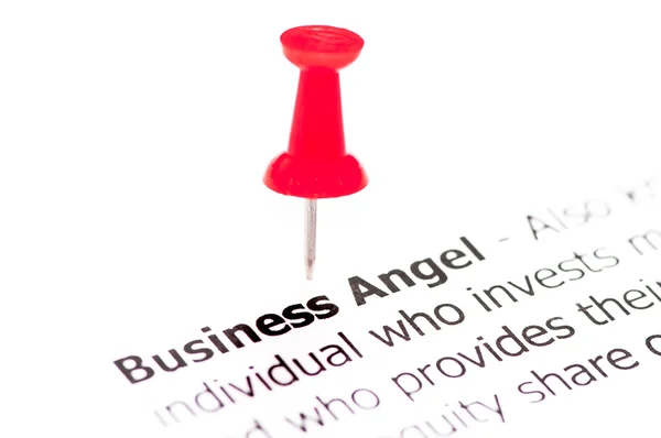Closeup shot over words Business Angel on paper — Stock Photo, Image