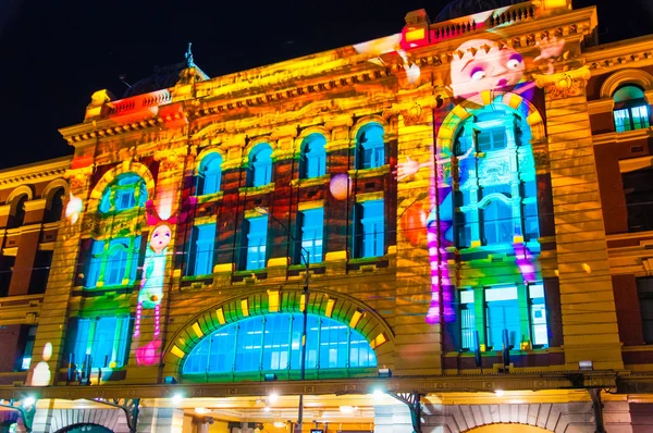 White Night festival cultural en 2015, Melbourne, Australia — Foto de Stock