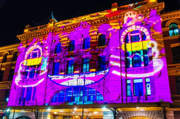 White Night festival cultural en 2015, Melbourne, Australia — Foto de Stock