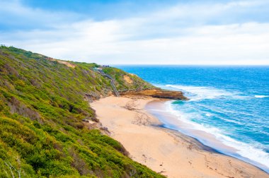 Görünüm Bells Beach Great Ocean Road, Victoria durumuna, Avustralya