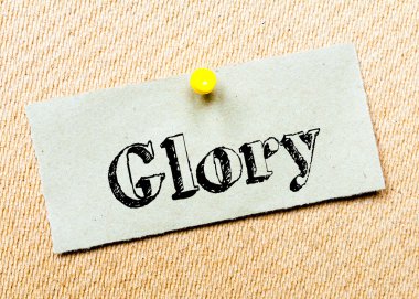 Geri dönüşümlü kağıt Not cork tahtada yıktı. Zafer mesaj