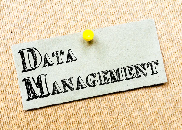 Mitteilung zum Datenmanagement — Stockfoto