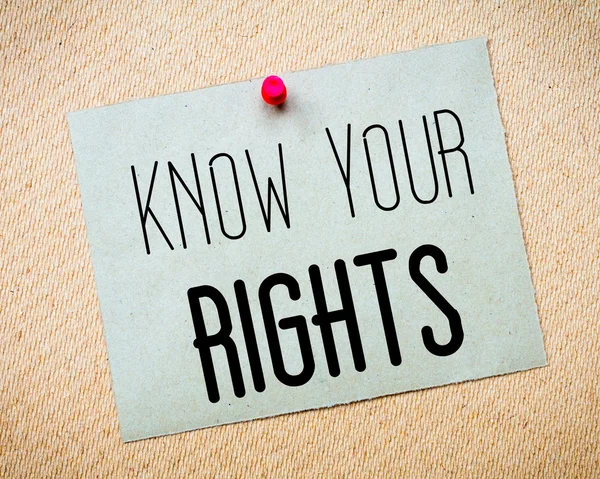 Know Your Rights Message — Stock Photo, Image